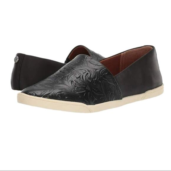 Patricia Nash Lola Leather Slip-On Shoe Black NIB - Picture 1 of 2